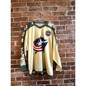 Columbus blue jackets military edition hockey jersey
